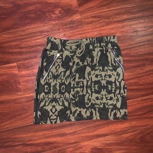 Army print skirt